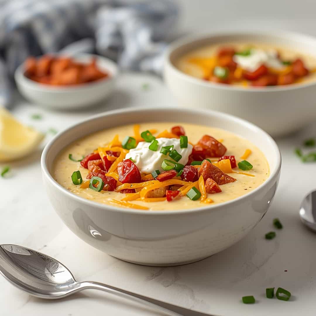 Tasty Keto Loaded Baked Potato Soup
