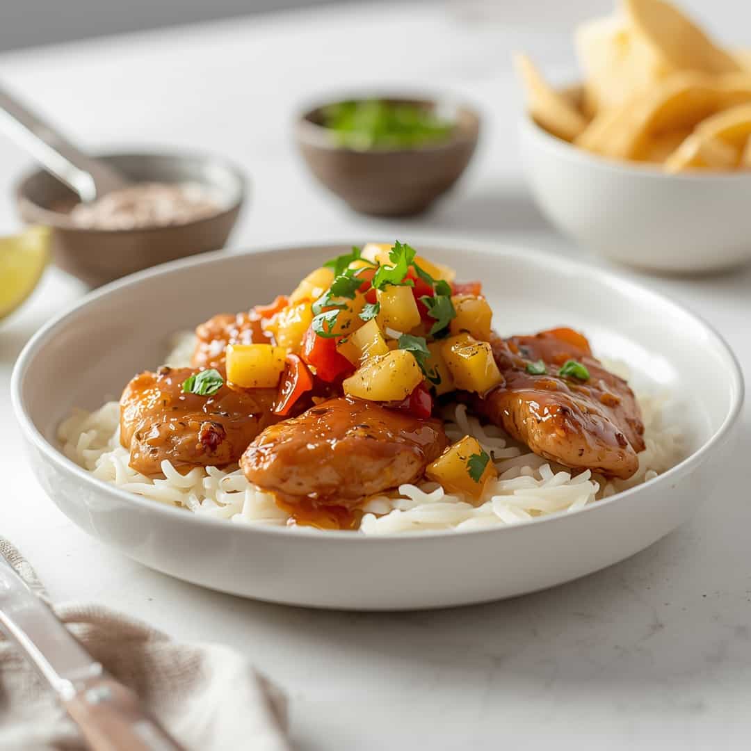 Teriyaki Chicken with Pineapple Salsa 2 Teriyaki Chicken with Pineapple Salsa