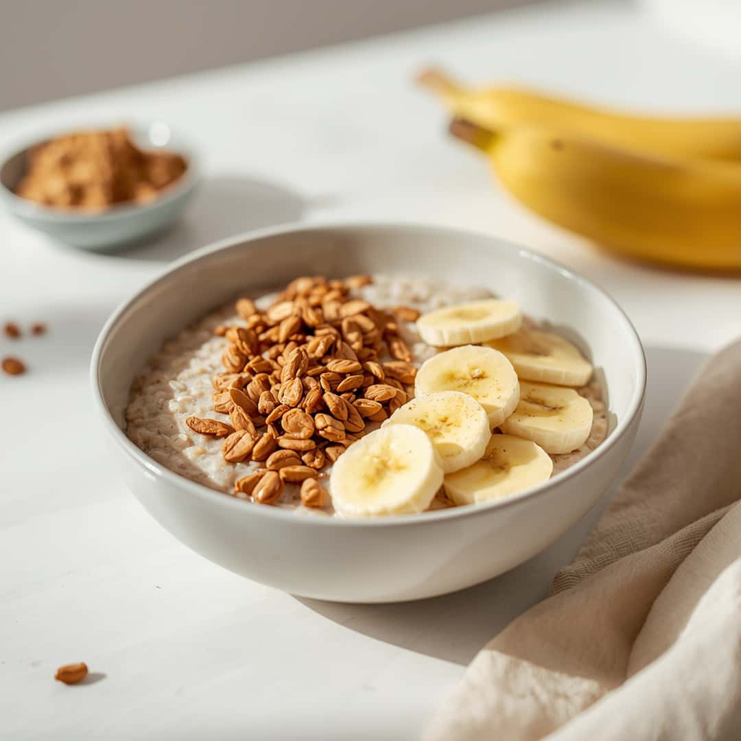 banana peanut butter oats healthy breakfast