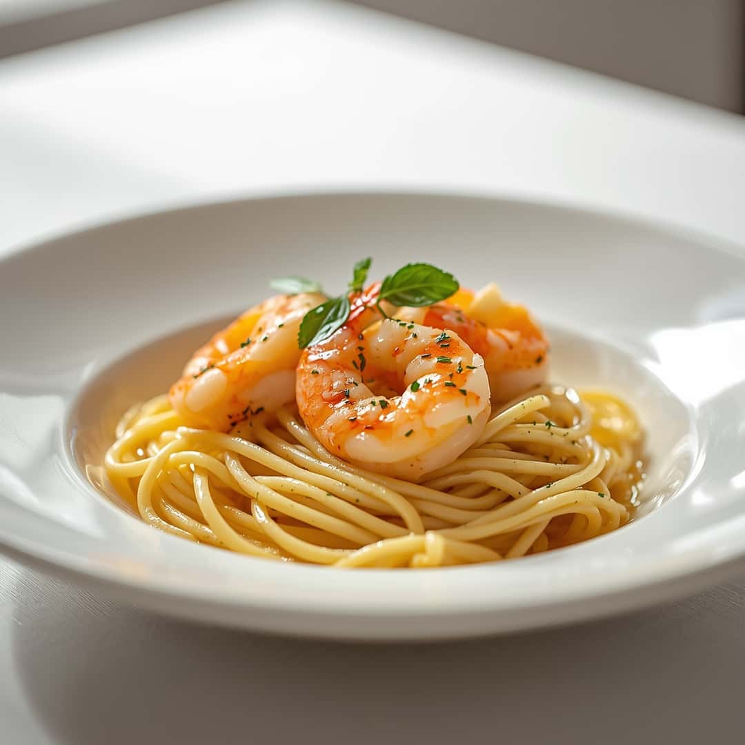 garlic butter shrimp linguine