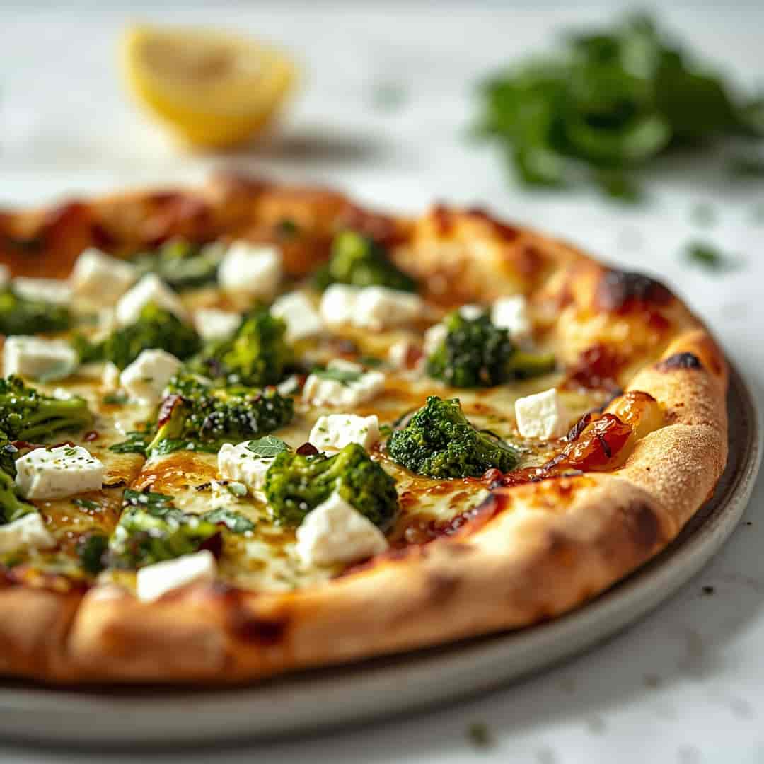 green pizza pesto feta artichoke broccoli 2 green pizza pesto feta artichoke broccoli