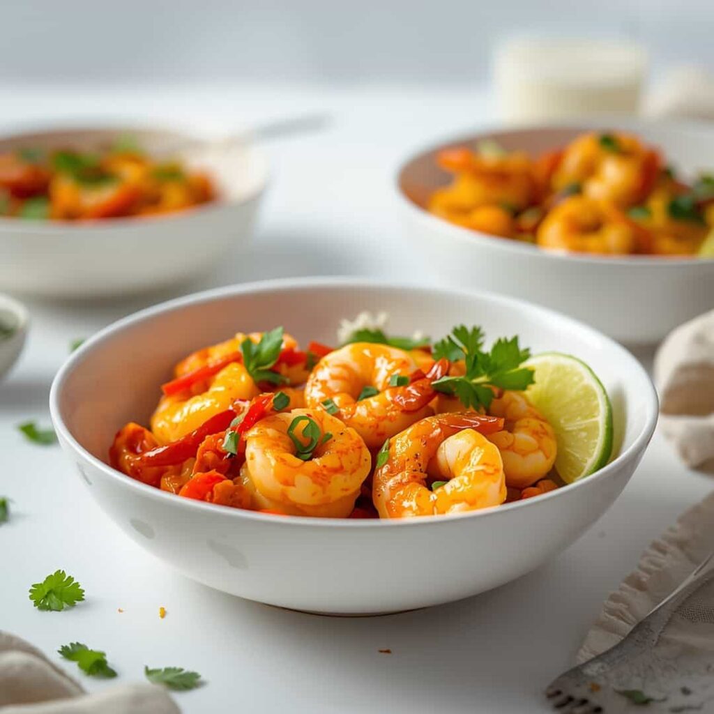 mango chili shrimp bowls spicy recipe