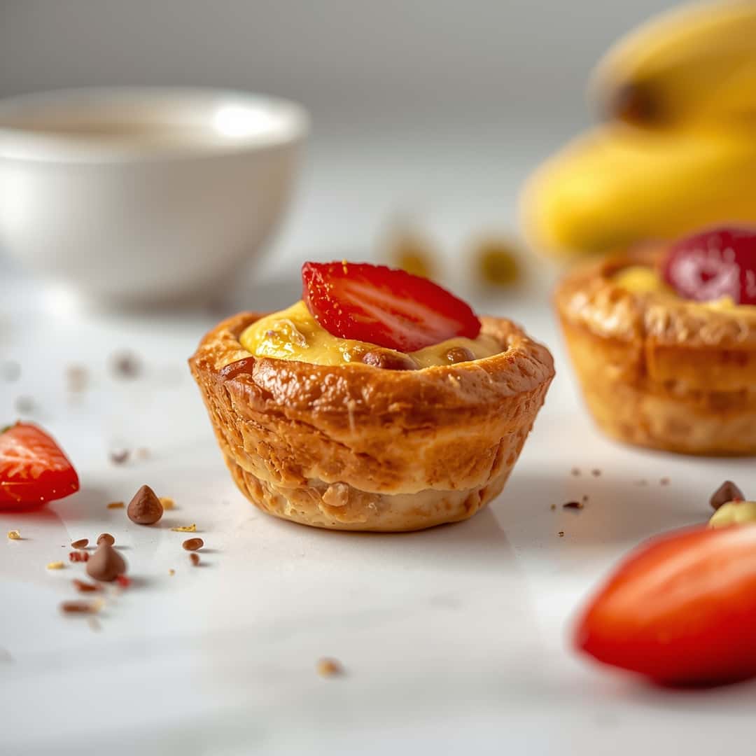 mini sourdough discard custard fruit kolaches