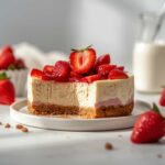 no bake pistachio strawberry cheesecake