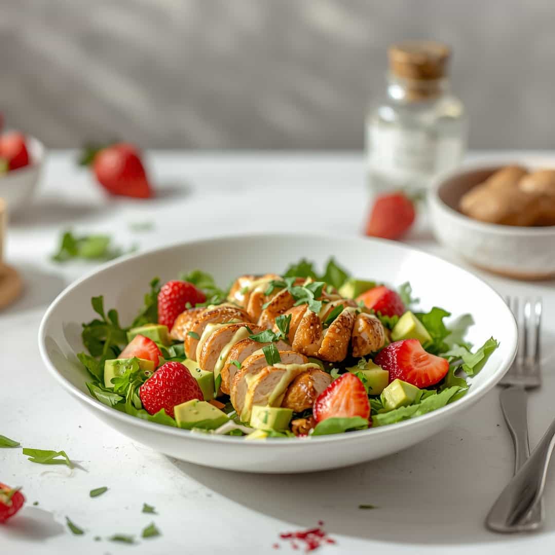 strawberry avocado chicken salad 2 strawberry avocado chicken salad