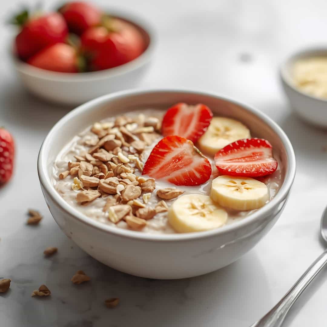 strawberry banana overnight oats
