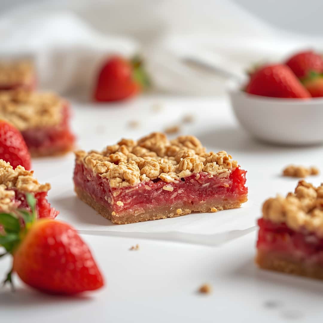 strawberry oatmeal crumble bars