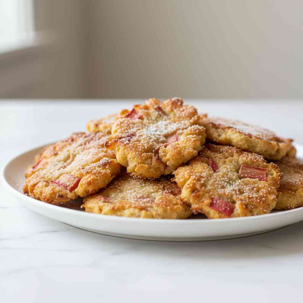 Baked Rhubarb Fritters