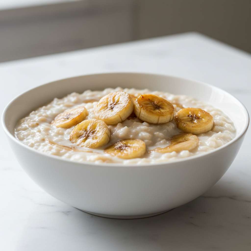 banana cream of rice breakfast bowl