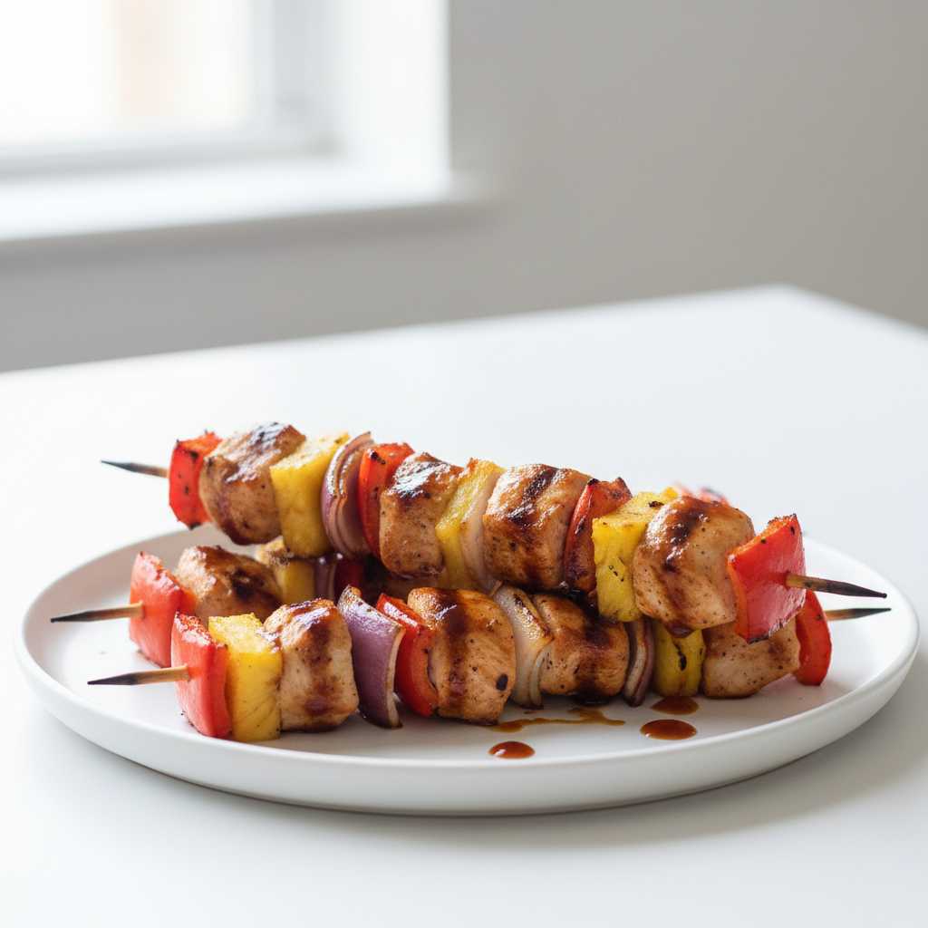 BBQ Pineapple Chicken Kabobs