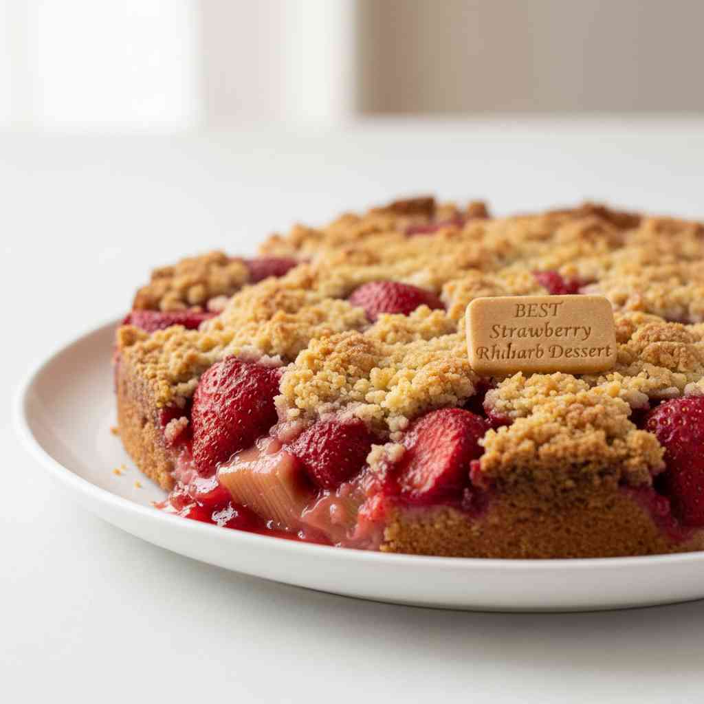 BEST Strawberry Rhubarb Dessert