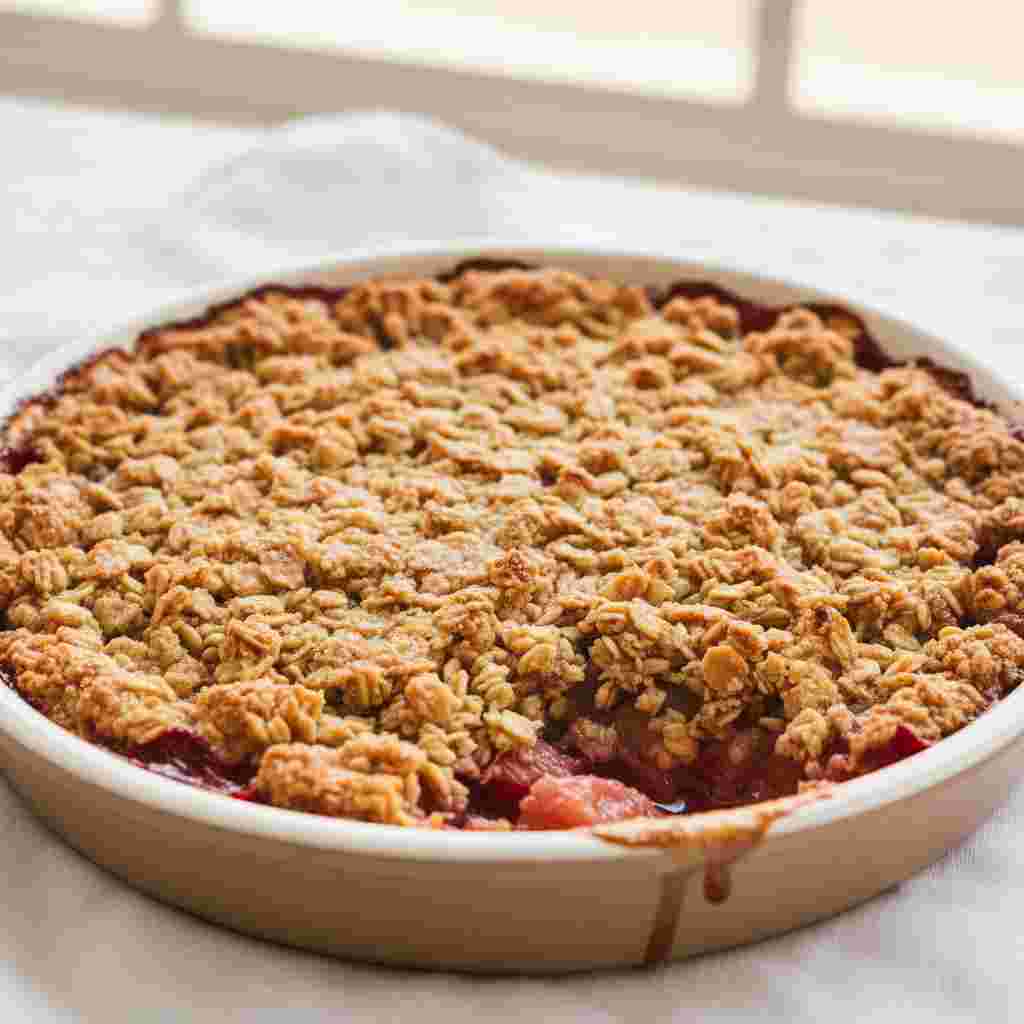 Buttery Rhubarb Crisp 2 Buttery Rhubarb Crisp