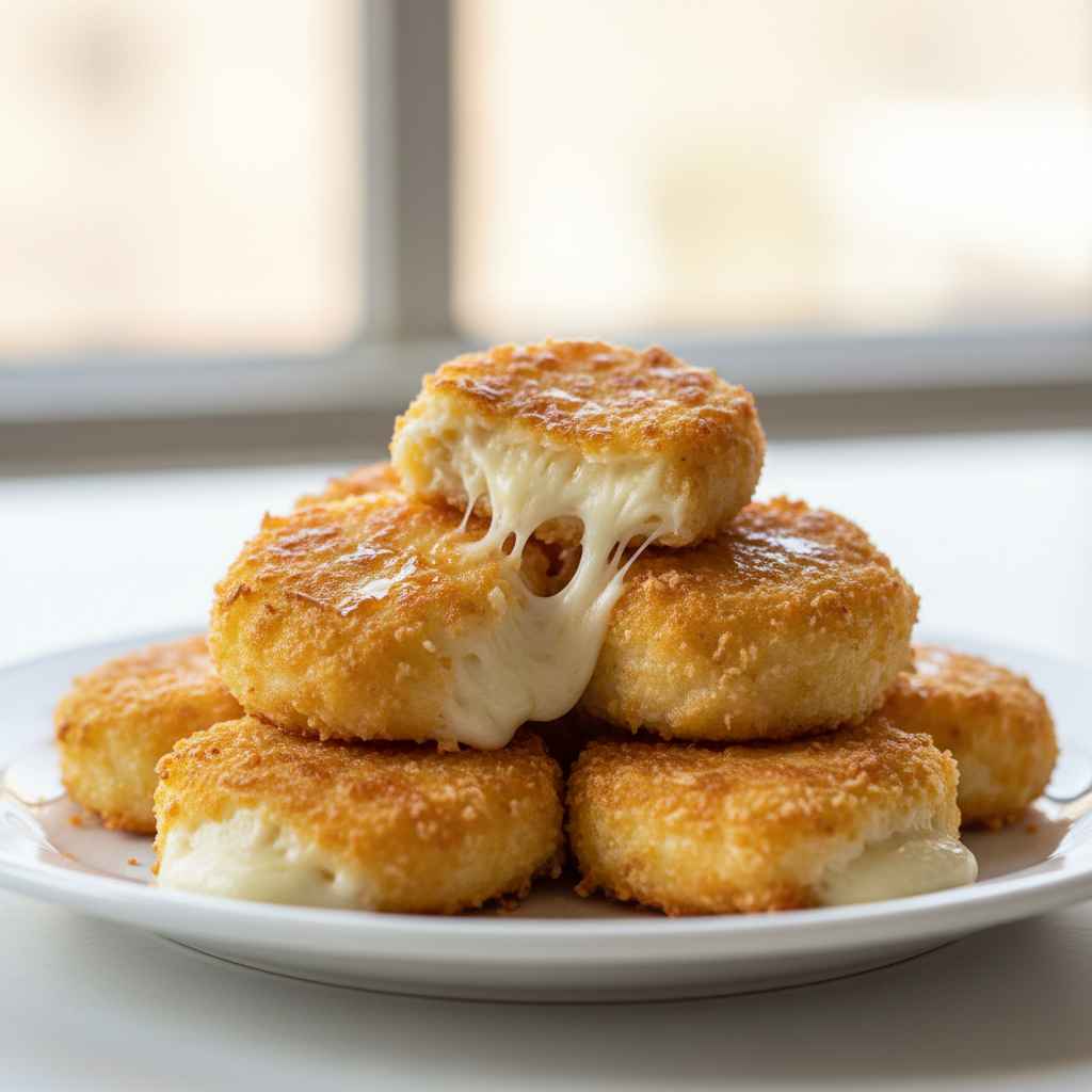 Cheesy Parmesan Mozzarella Bites Appetizer