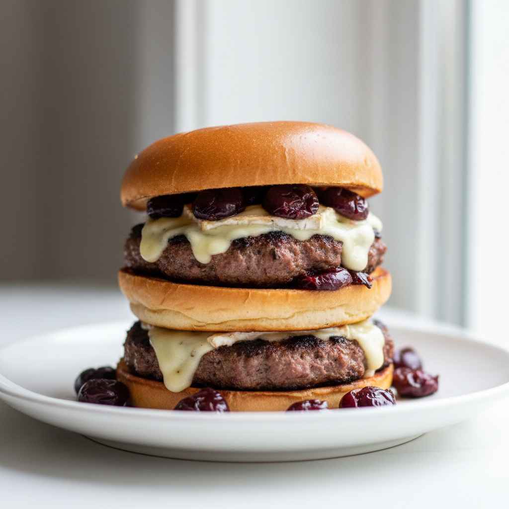 cherry and brie burgers