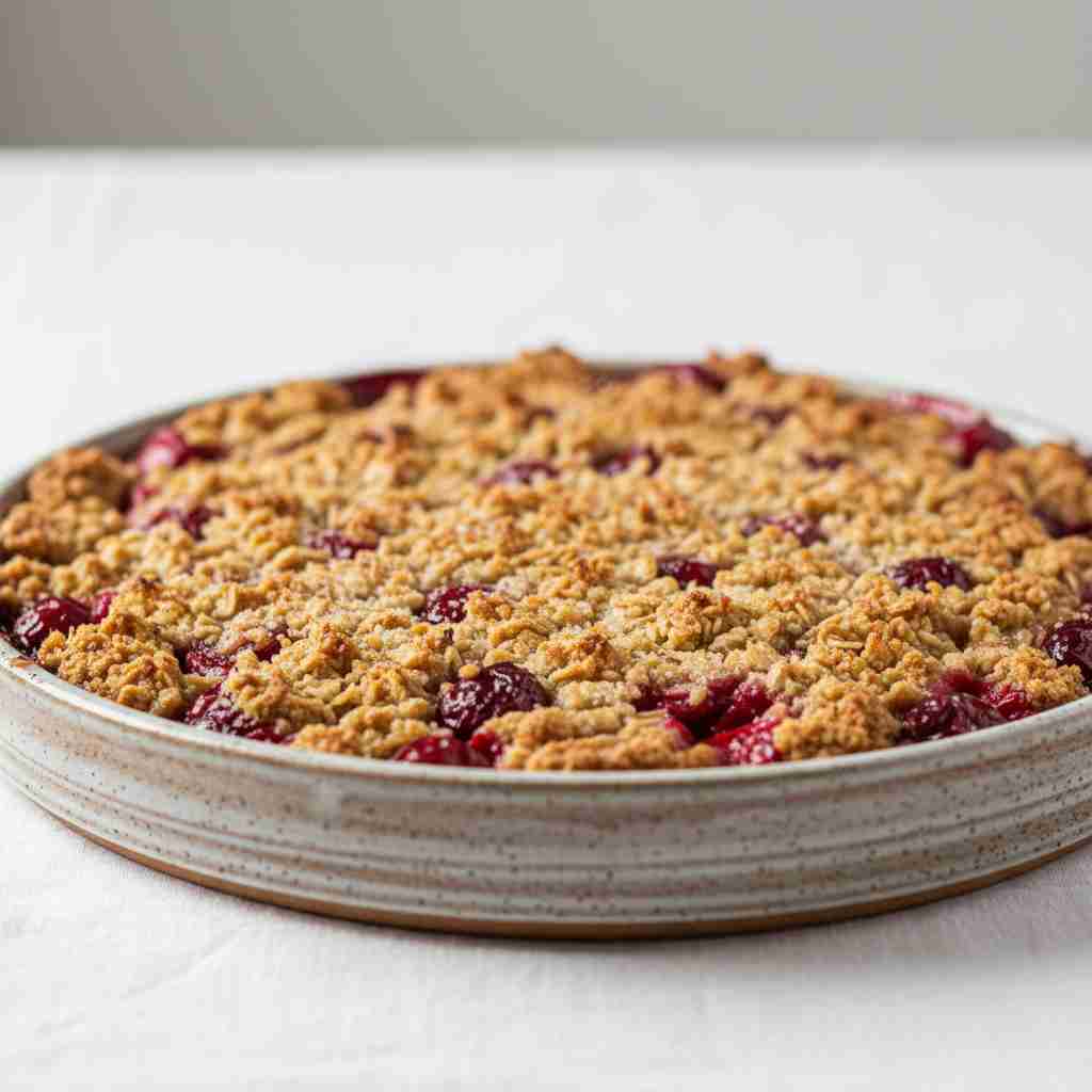 Cherry Rhubarb Crisp
