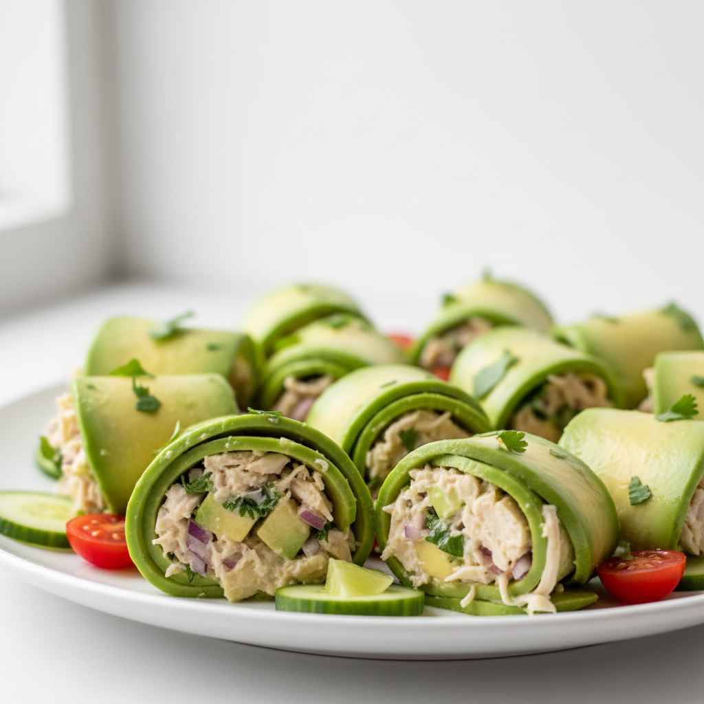 Chicken Avocado Salad Roll Ups 2 Chicken Avocado Salad Roll Ups