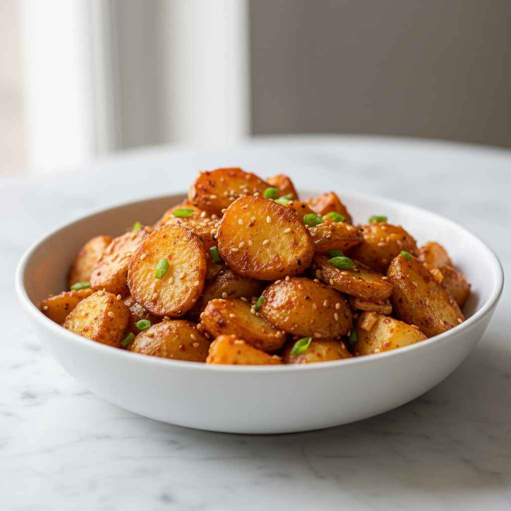 Crispy Gochujang Potato Salad