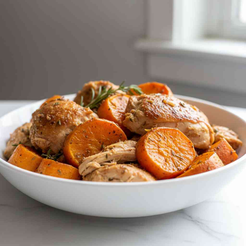 Crockpot Chicken and Sweet Potatoes