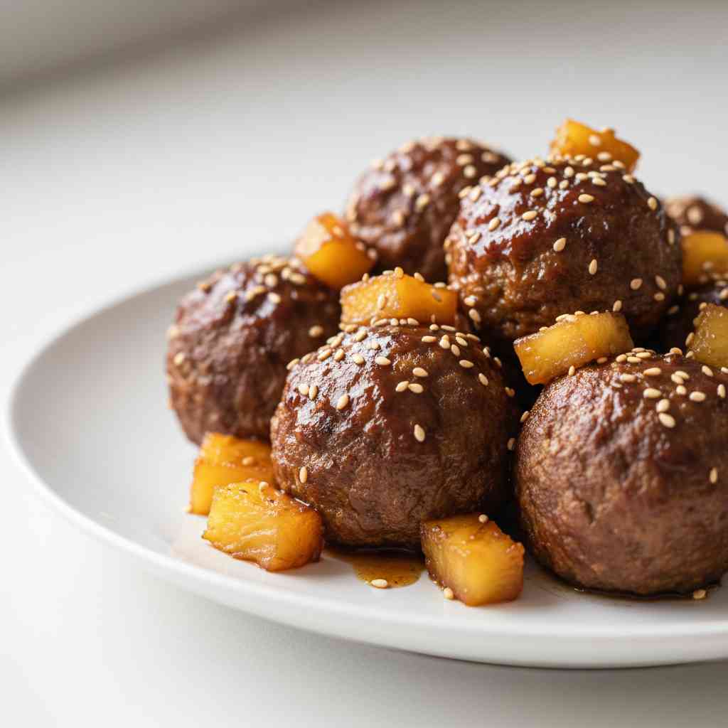 Crockpot Pineapple Teriyaki Meatballs 2 Crockpot Pineapple Teriyaki Meatballs