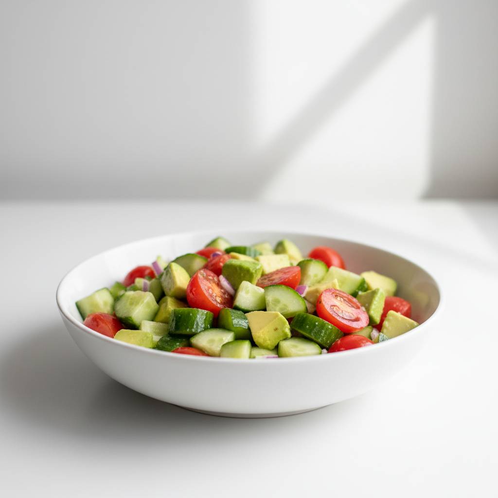 Cucumber Tomato Avocado Salad