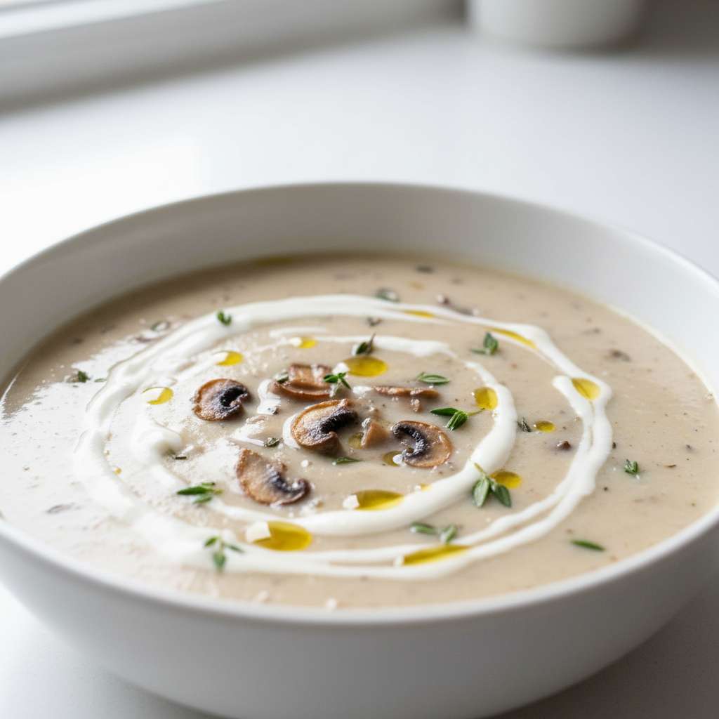 dairy free cream of mushroom soup with cashew cream