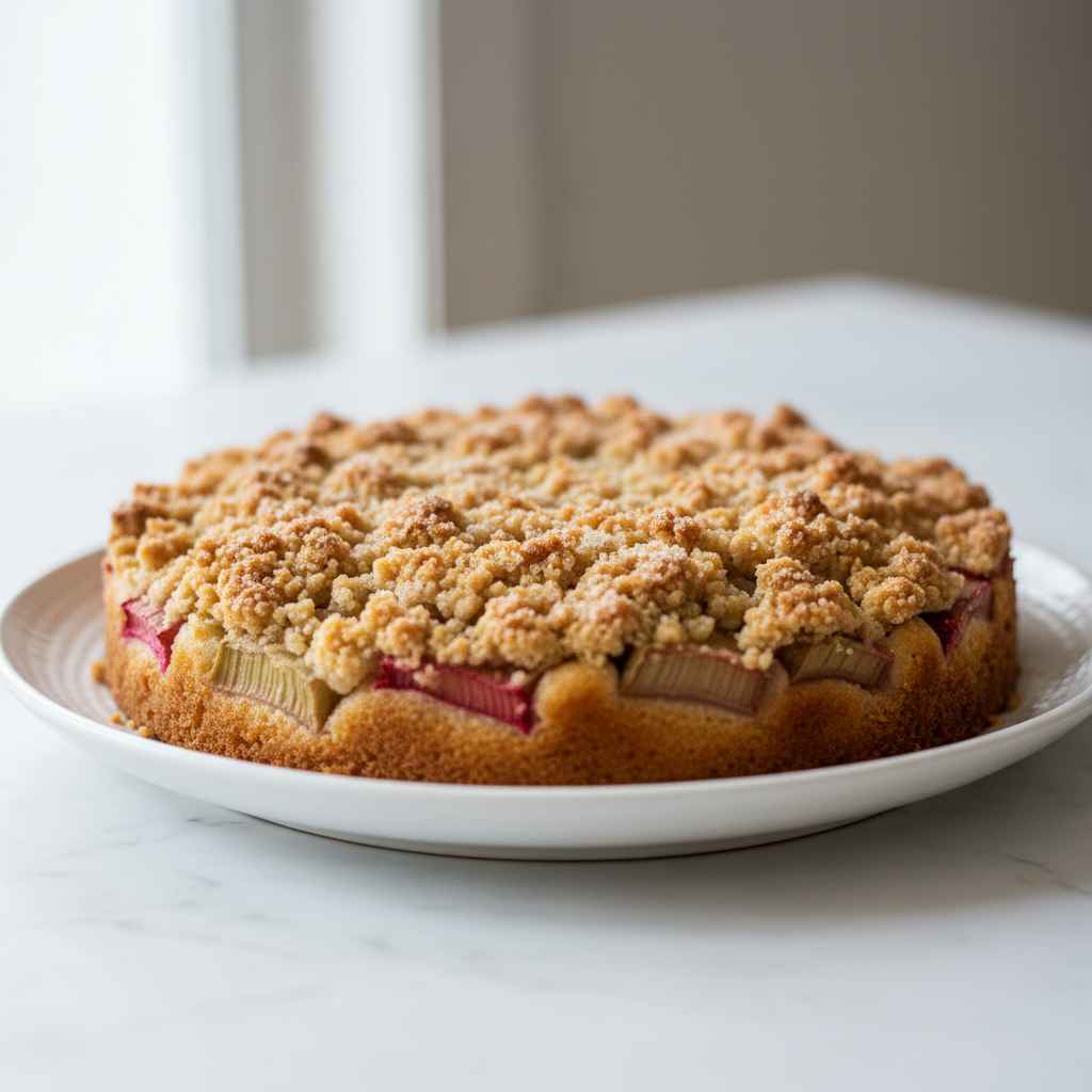 Delicious Rhubarb Streusel Cake