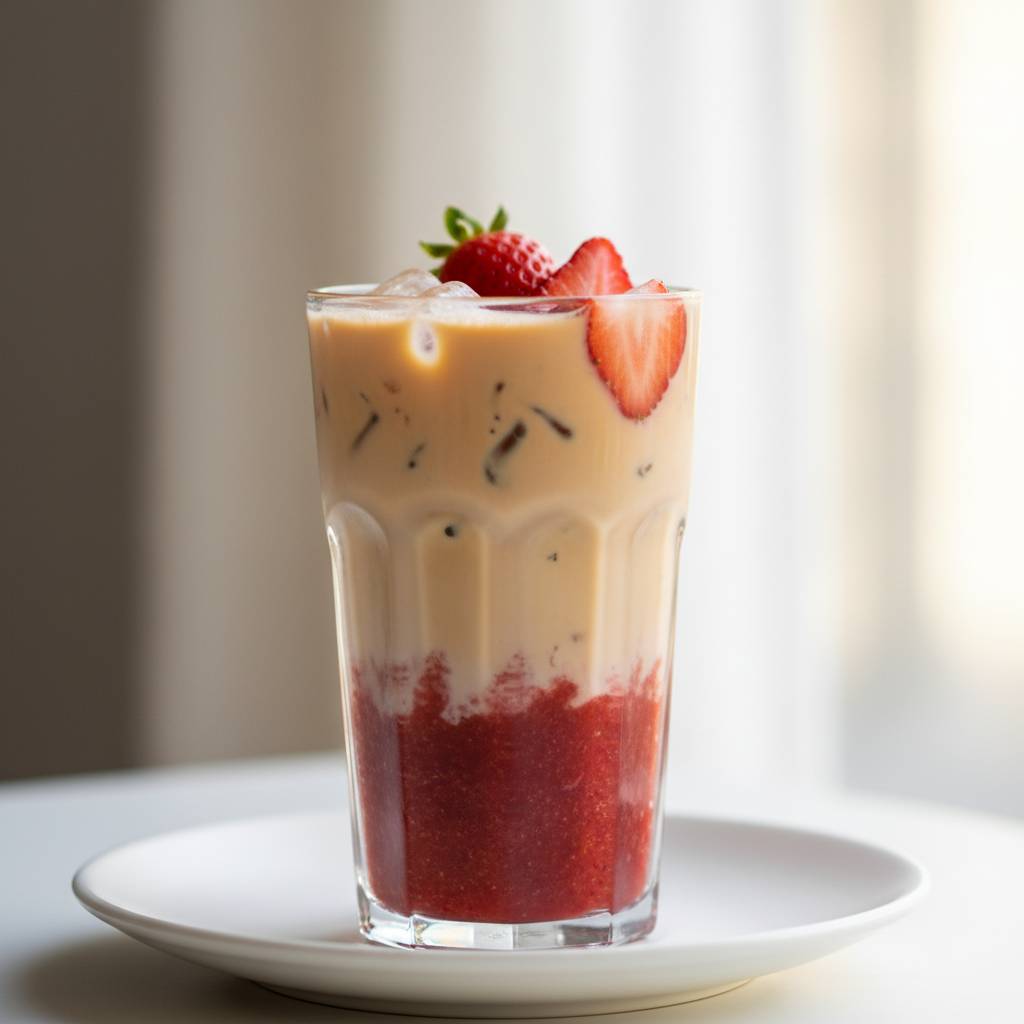 Delicious Strawberry Earl Grey Milk Tea