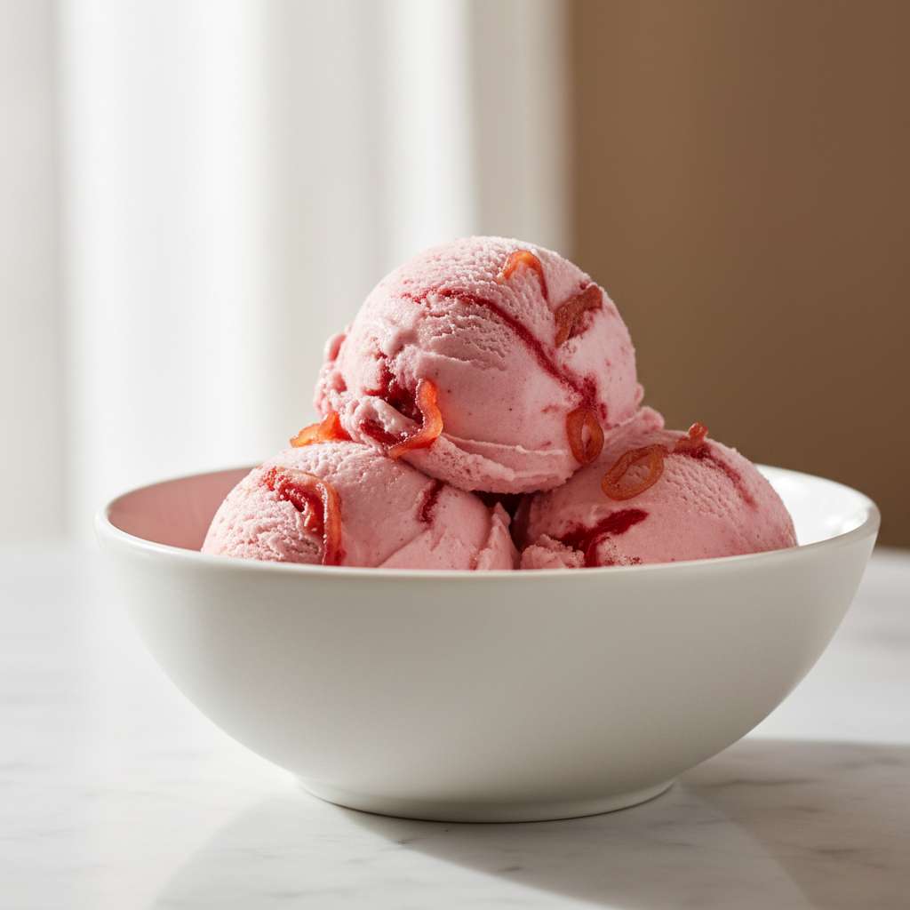 Divine Rhubarb Ice Cream 2 Divine Rhubarb Ice Cream