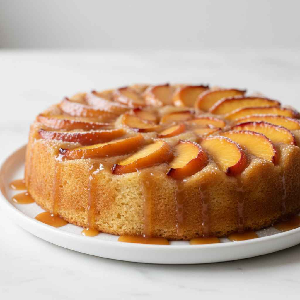 Easy Peach Upside-Down Cake