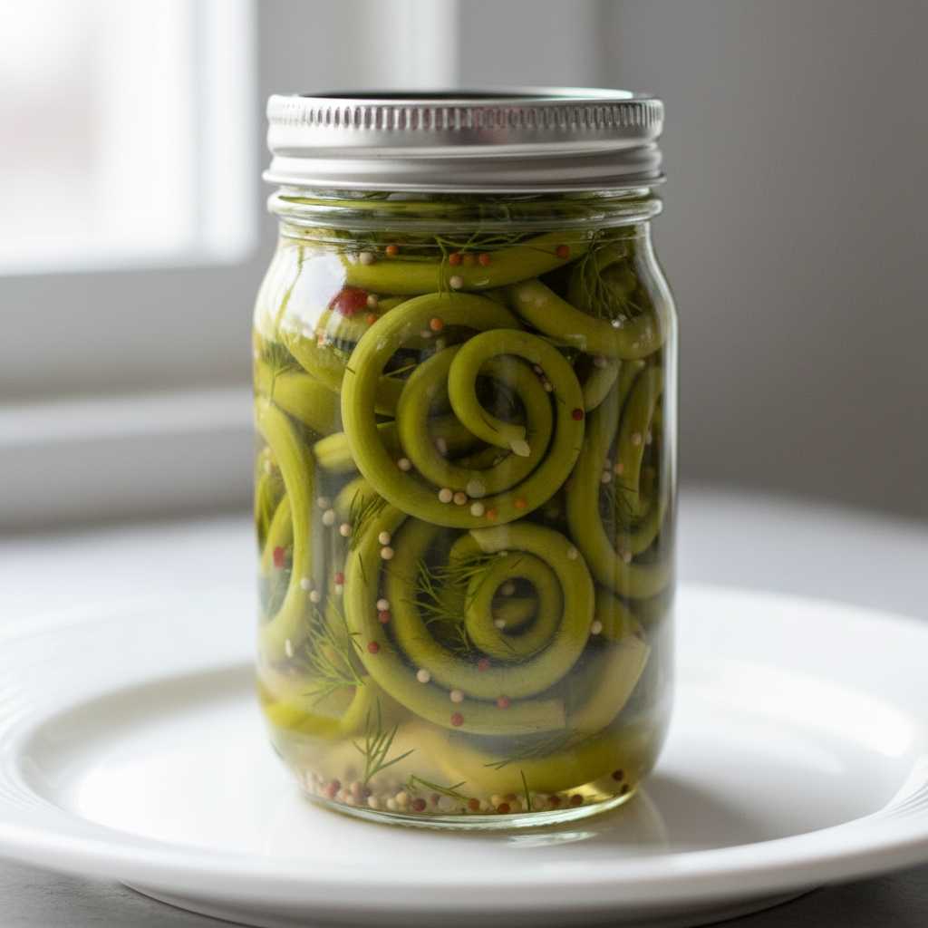 Easy Pickled Garlic Scapes Recipe