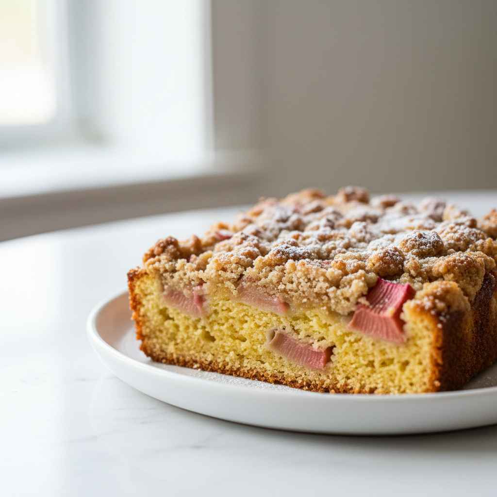 Easy Rhubarb Breakfast Cake