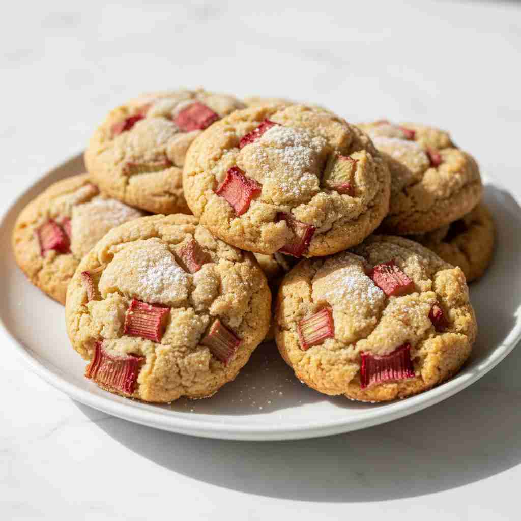 Easy Rhubarb Cookies 2 Easy Rhubarb Cookies
