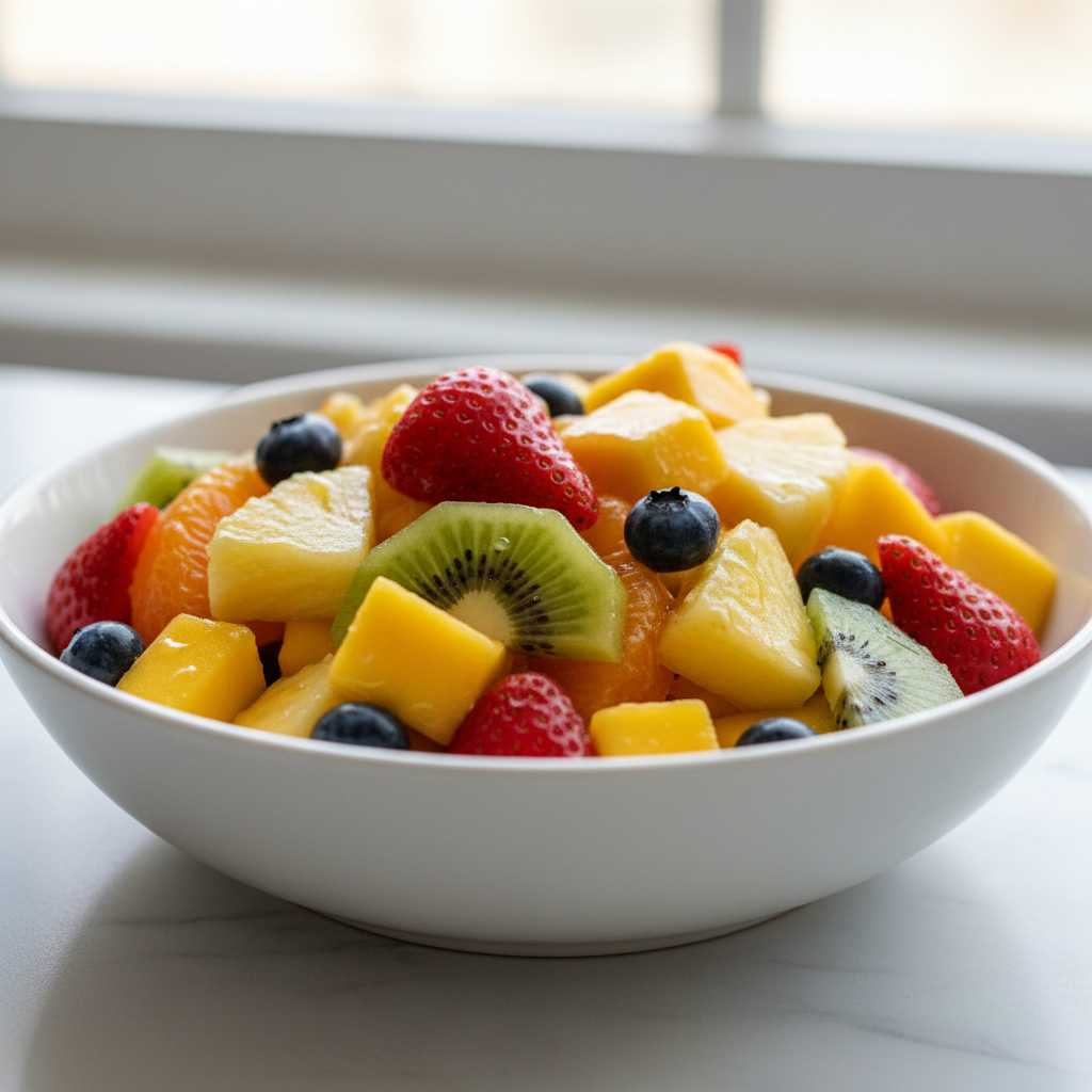 Fruit Salad with Honey Lime Dressing