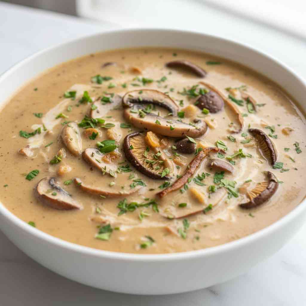 garlic herb cream of mushroom soup recipe