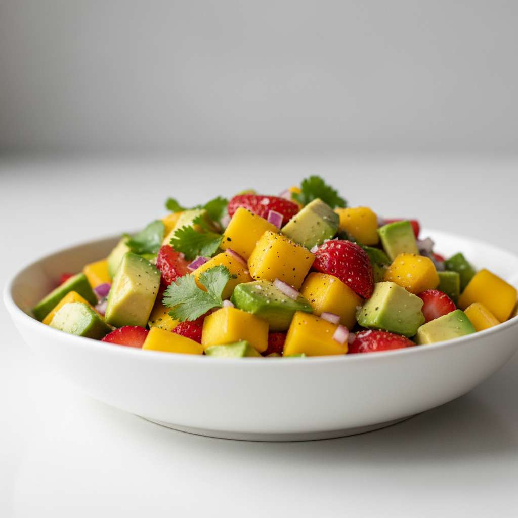 Gorgeous Avocado Strawberry Mango Salsa Recipe