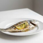 grilled branzino with preserved lemon