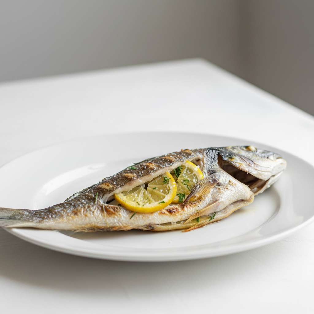 grilled branzino with preserved lemon