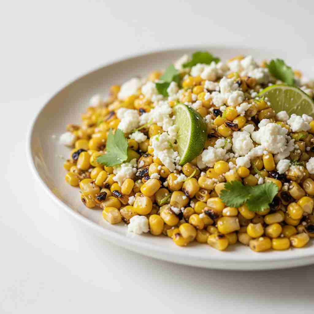 grilled corn salad with lime and cotija