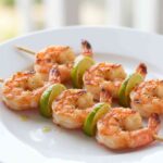 grilled shrimp skewers with lime