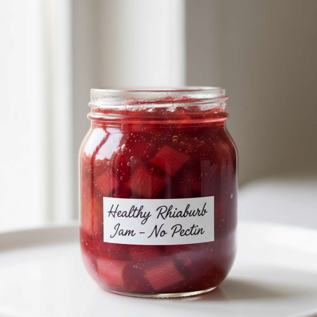 Healthy Rhubarb Jam Without Pectin