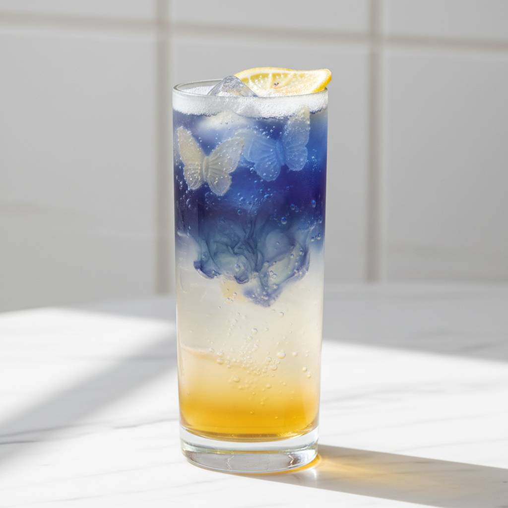 Honey Lemon Butterfly Fizz