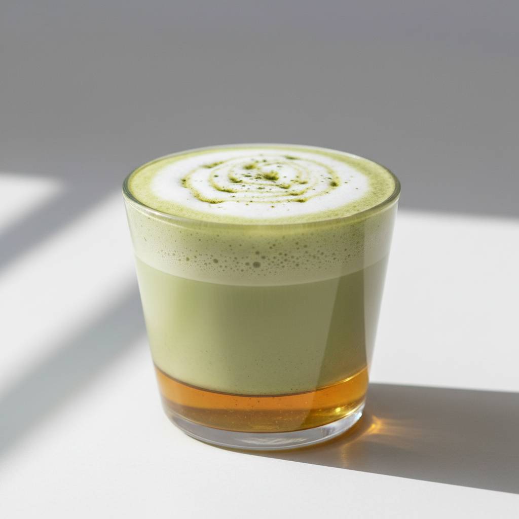 honey matcha green tea latte