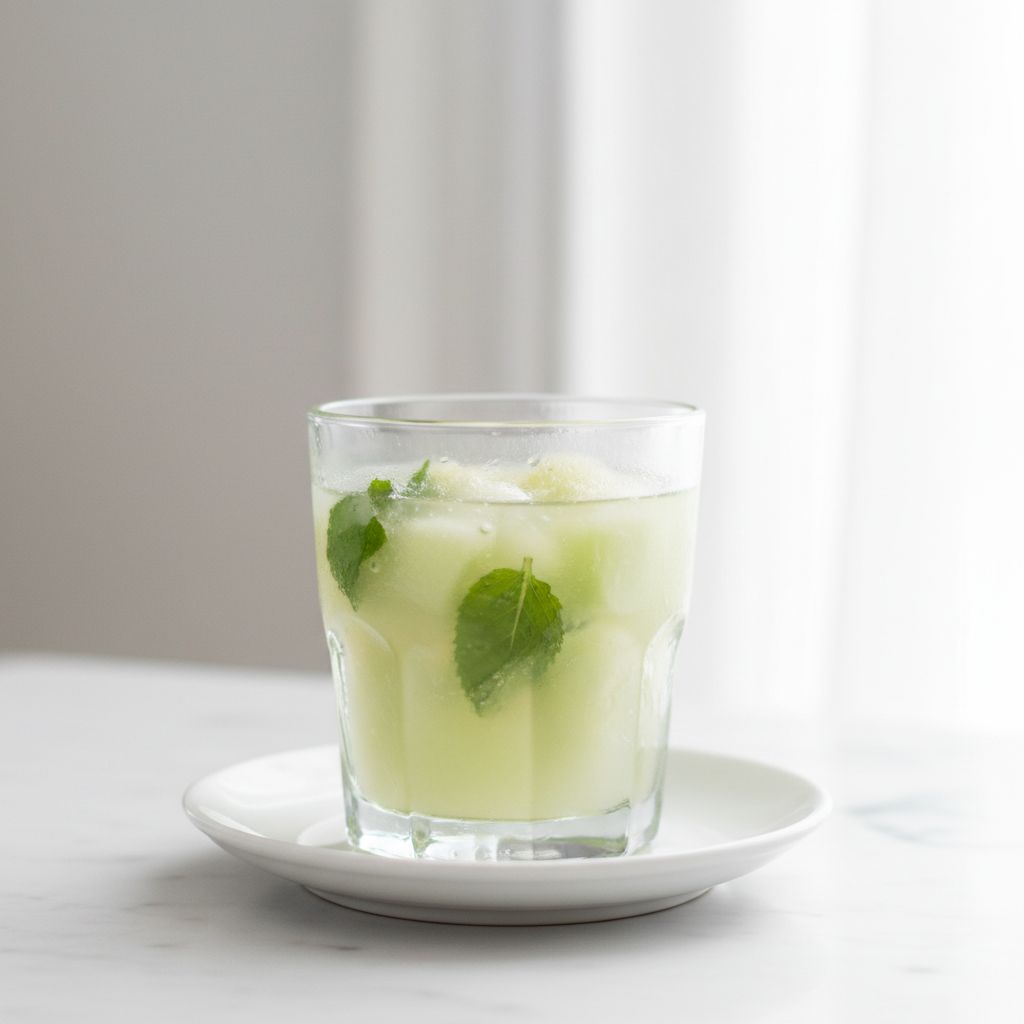 honeydew agua fresca with fresh mint