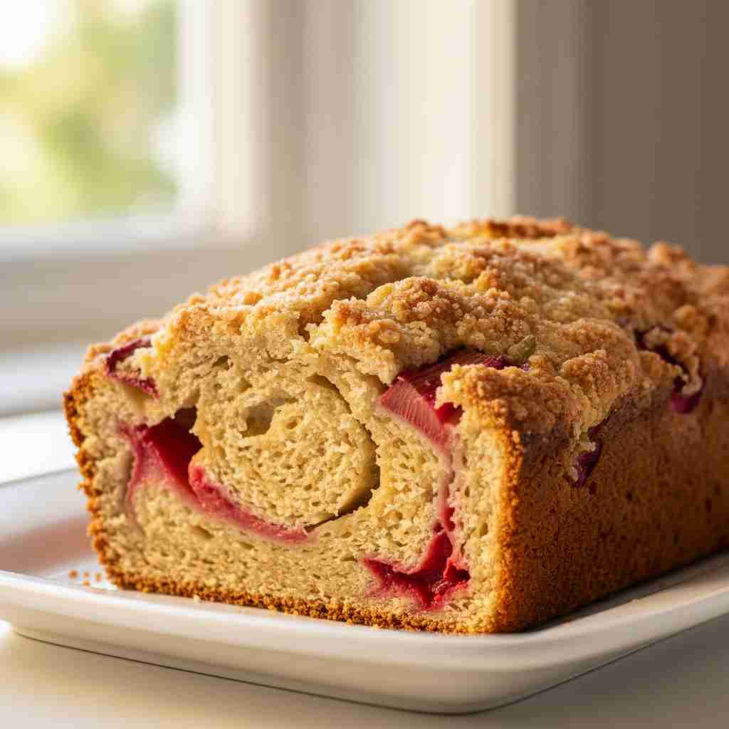 Irresistible Rhubarb Bread