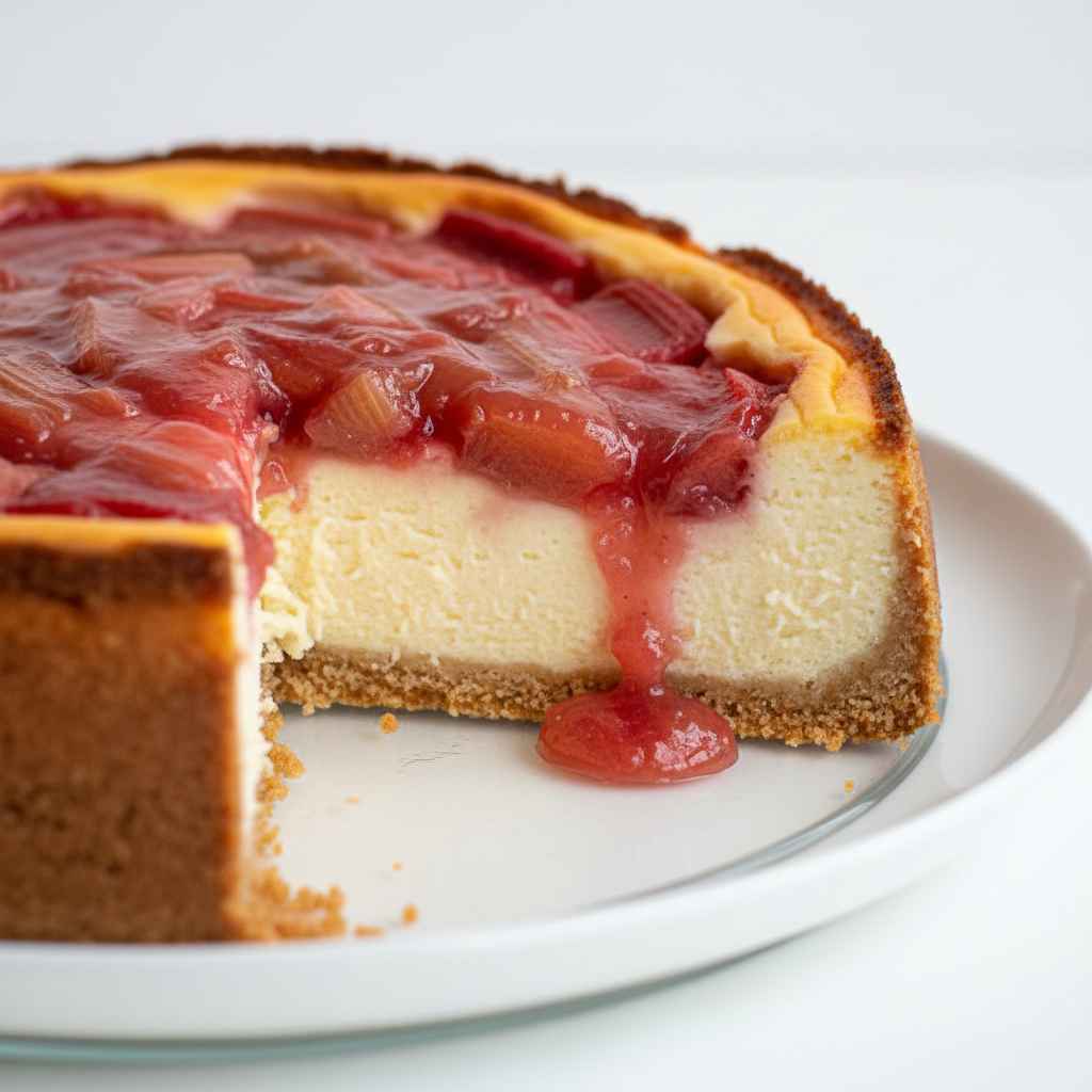 Irresistible Rhubarb Cheesecake