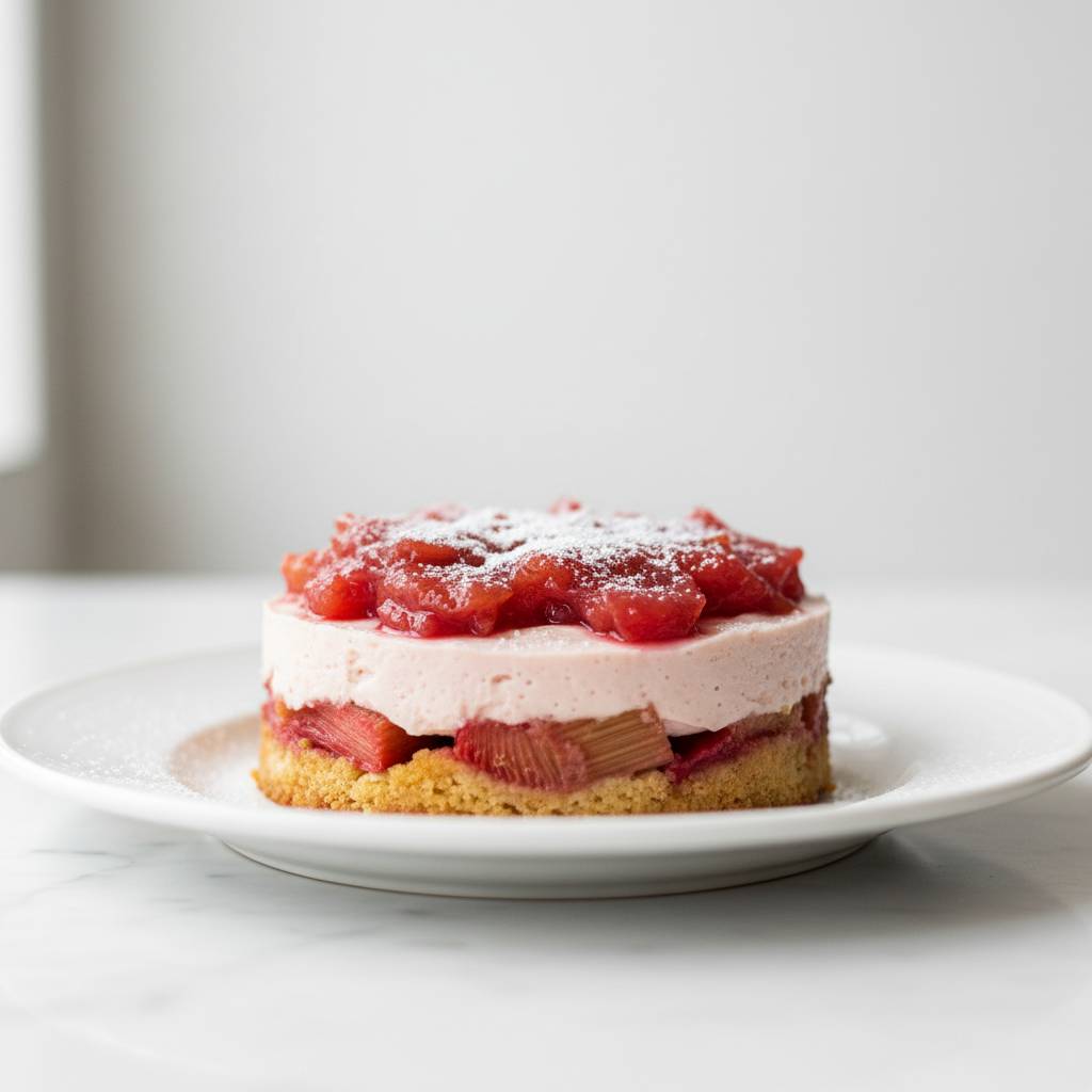 Layered Rhubarb Pudding Dessert
