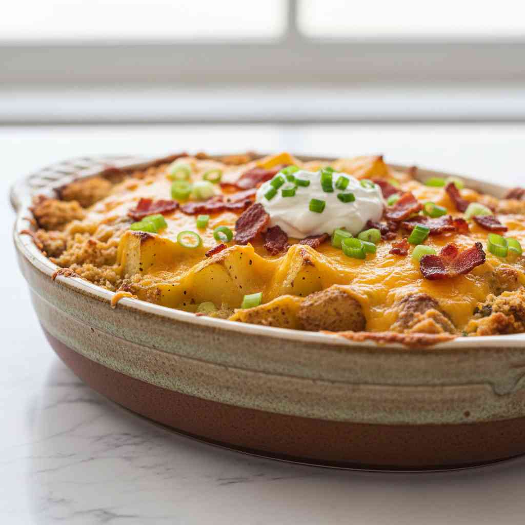 Loaded Baked Potato Salad Casserole