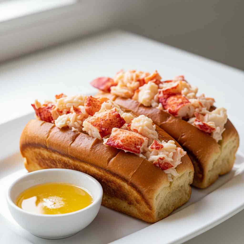 lobster rolls with drawn butter