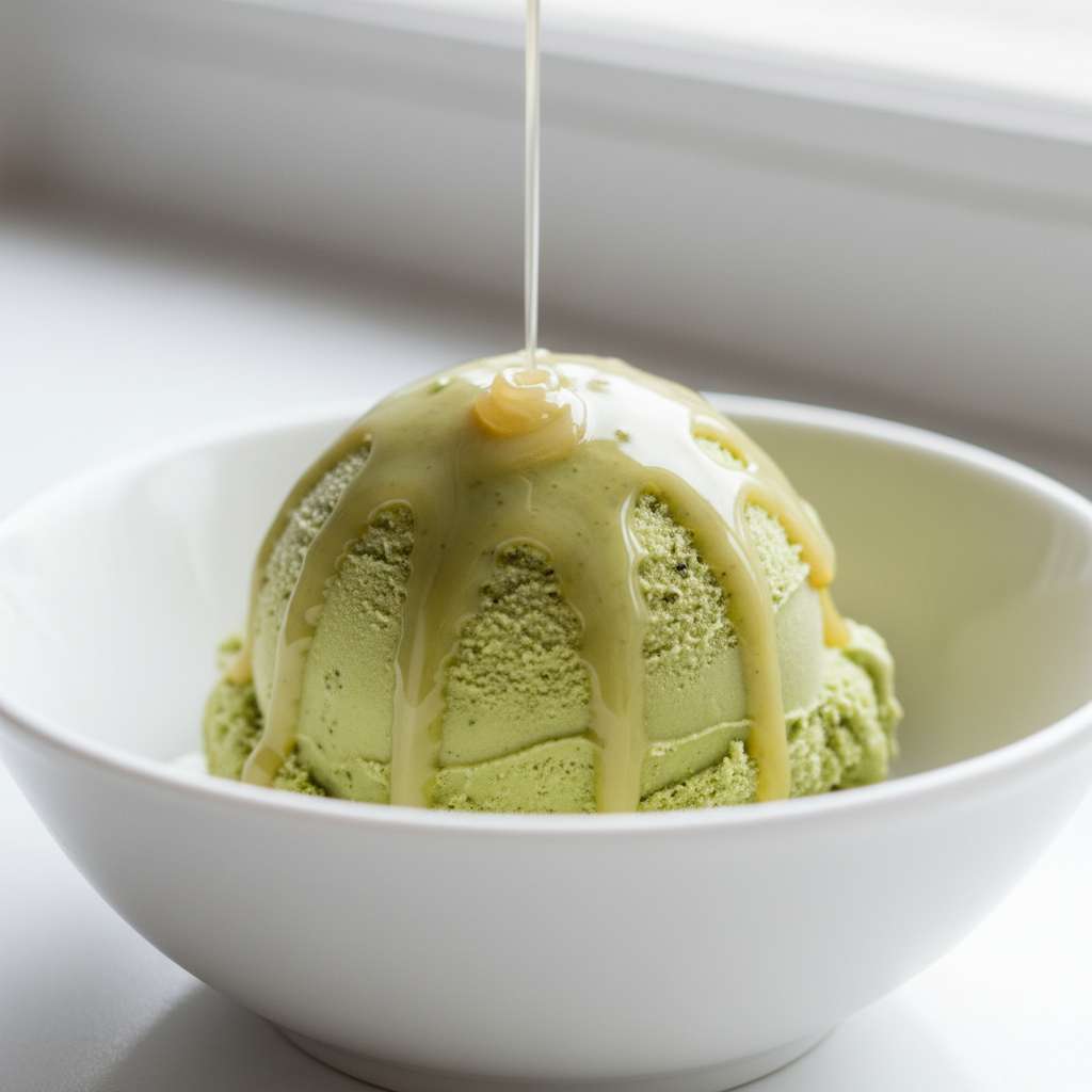 matcha ice cream with condensed milk