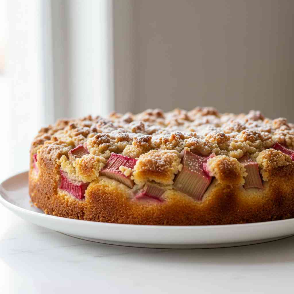 Moist Rhubarb Cake